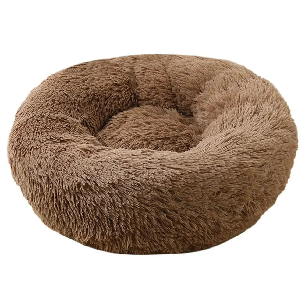 Donut Pet Bed | Plush Faux Fur Round Bed for Cats & Dogs