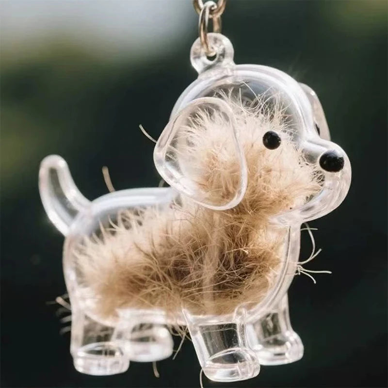 Clear Dog Fur Keepsake Keychain – DIY Pet Memorial Gift
