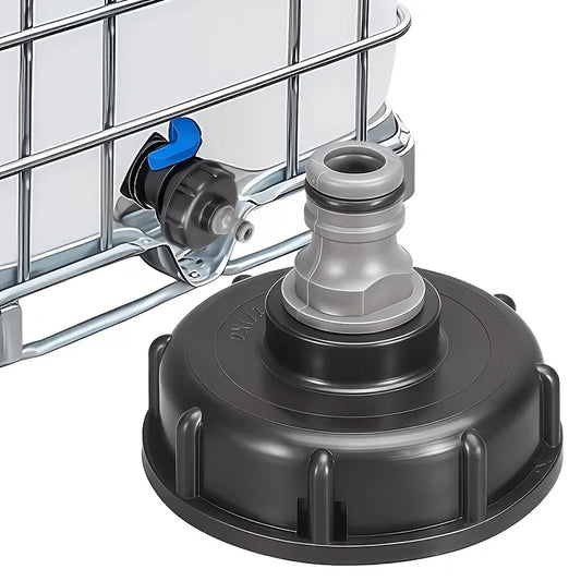 IBC Bucket Cap Threaded Connector Leak-proof Quick Plug RV Water Tank Peaceful Pleasures Health and Wellness