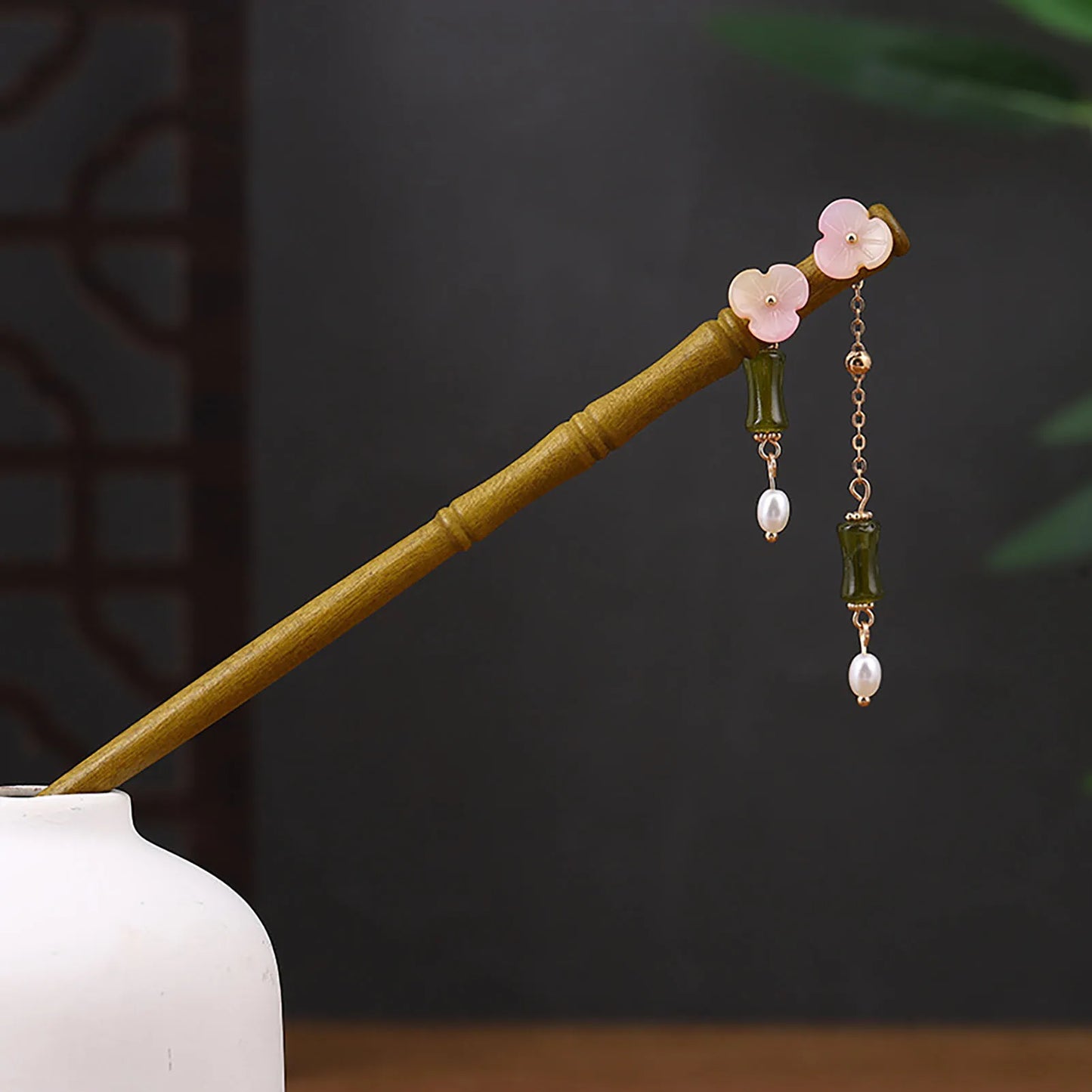 Chinese Style Hair Stick Hairpin Handmade Wood Headpiece Updo Hair Styling Tool for Women Girls Party Head Decor Peaceful Pleasures Health and Wellness 10