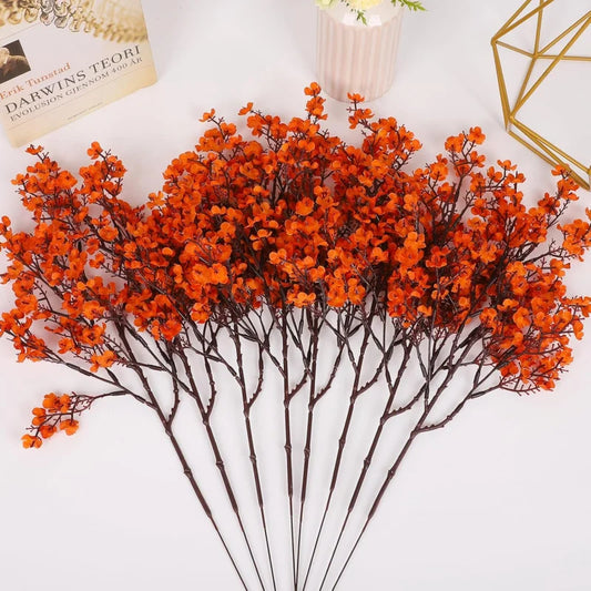 3pcs Silk Baby's Breath Artificial Flowers – Fall & Halloween Decor Artificial Silk Flowers Peaceful Pleasures Health and Wellness
