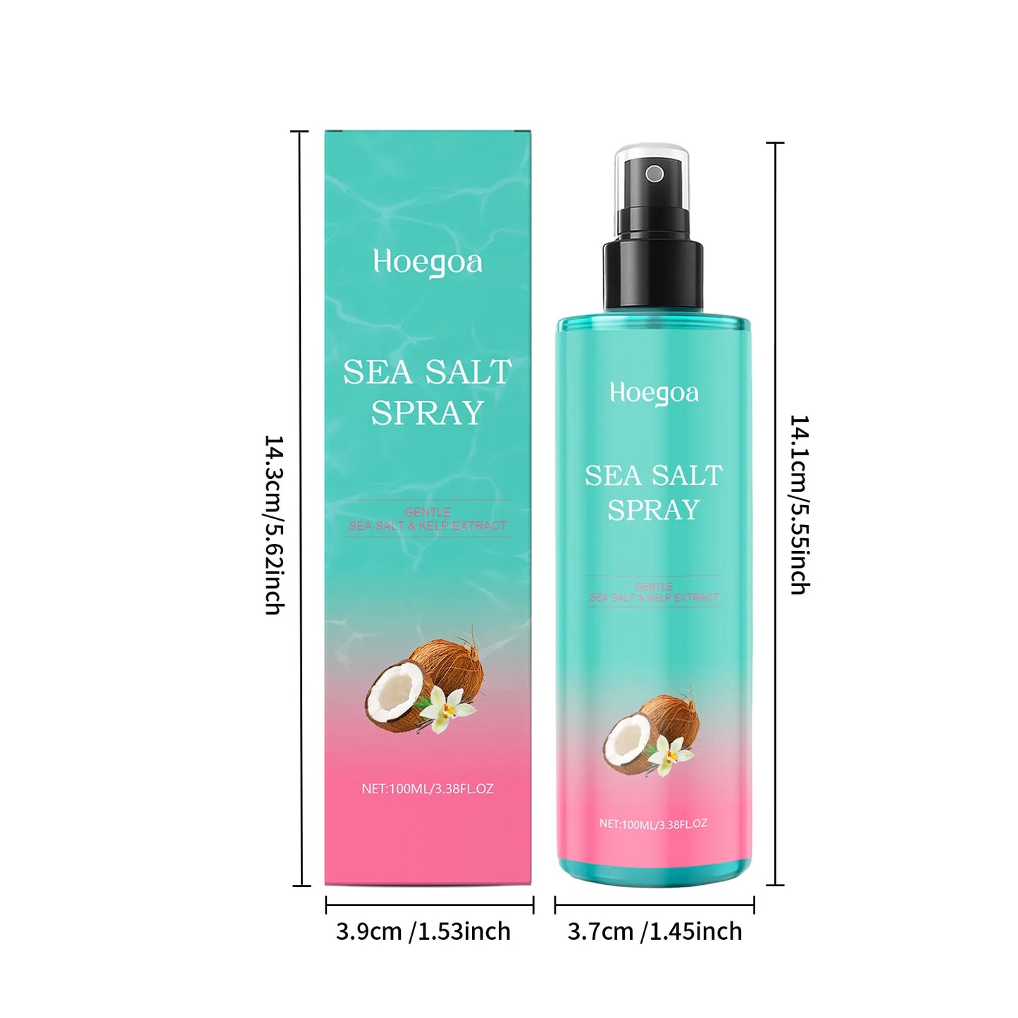 HOEGOA Sea Salt Hair Spray – No Wash, Oil Control & Shine