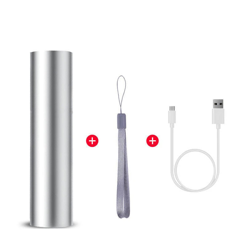 Outdoor Mini High-intensity Flashlight Home Rechargeable Multi-purpose Long-range Ultra-bright Convenient To Carry Peaceful Pleasures Health and Wellness Model 775-silver