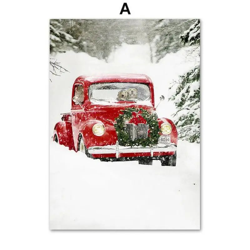 GATYZTORY 40×50cm Red House Winter Landscape Paint by Numbers Kit