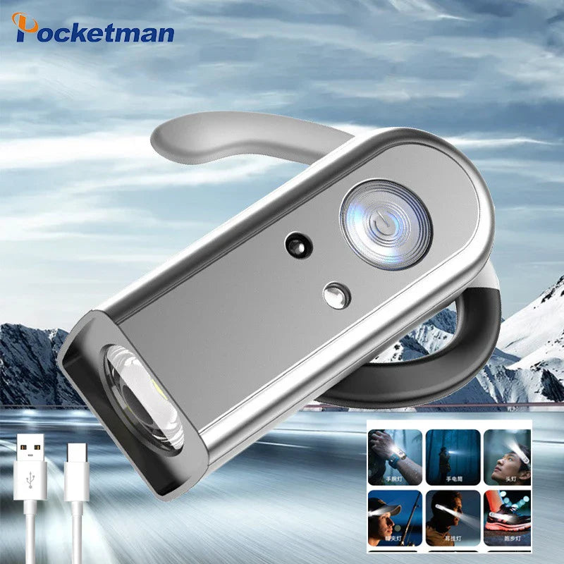 POCKETMAN Ear-Mount Motion Sensor LED Headlamp | USB-C