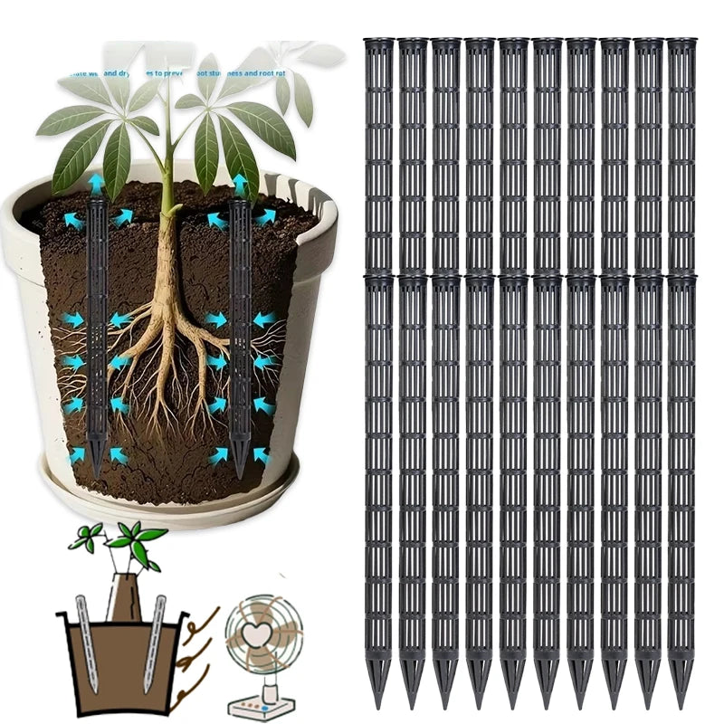 Plant Aeration Tubes for Pots – Prevent Root Rot (10/20 Pcs)