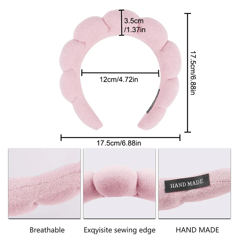Hair Band Wash Face Shower Cloud Sponge Hair Band Makeup Removal Band Hair Bubble Soft Headband Popular in Europe and America Peaceful Pleasures Health and Wellness