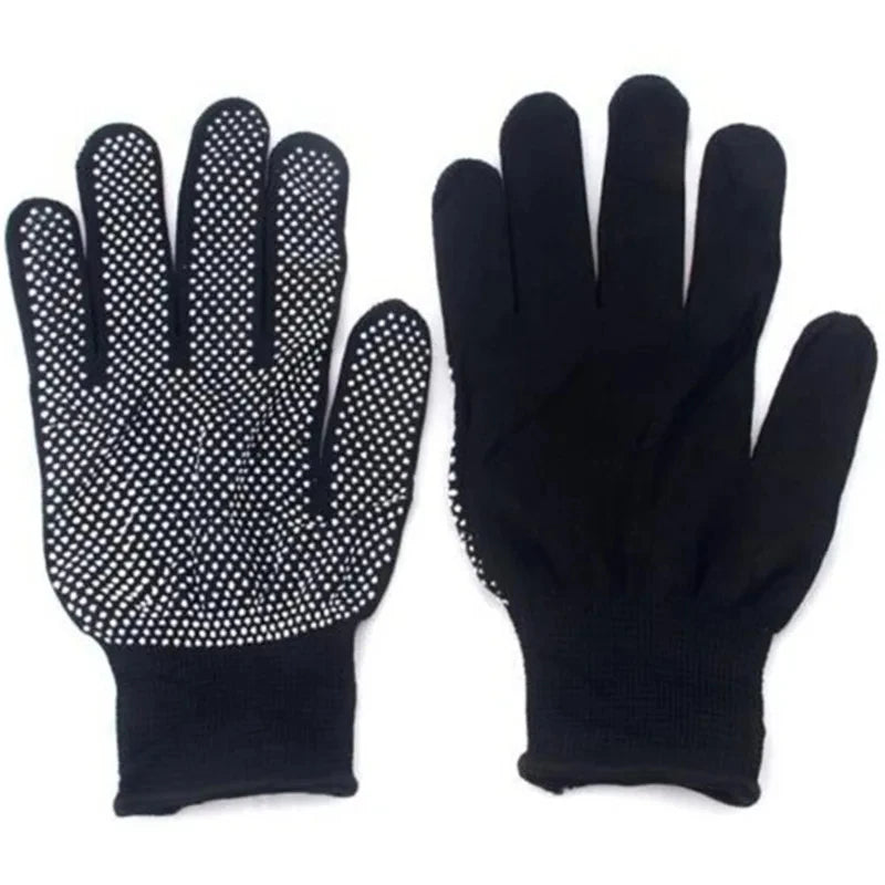 1Pair Nylon Beaded Anti-Slip Work Gloves Breathable Wear-Resistant Gardening Climbing Labor Protection Gloves Peaceful Pleasures Health and Wellness black