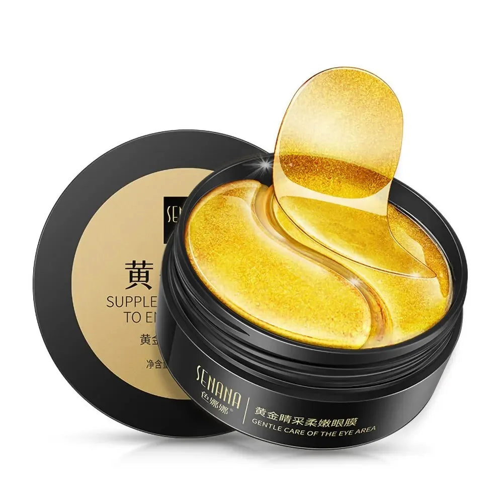 60pcs Gold Crystal Collagen Eye Mask Beauty Moisturizing Firming Anti Dark Circles Eyes Bags Removal Eyes Care Eye Patches Peaceful Pleasures Health and Wellness Gold Eye Mask