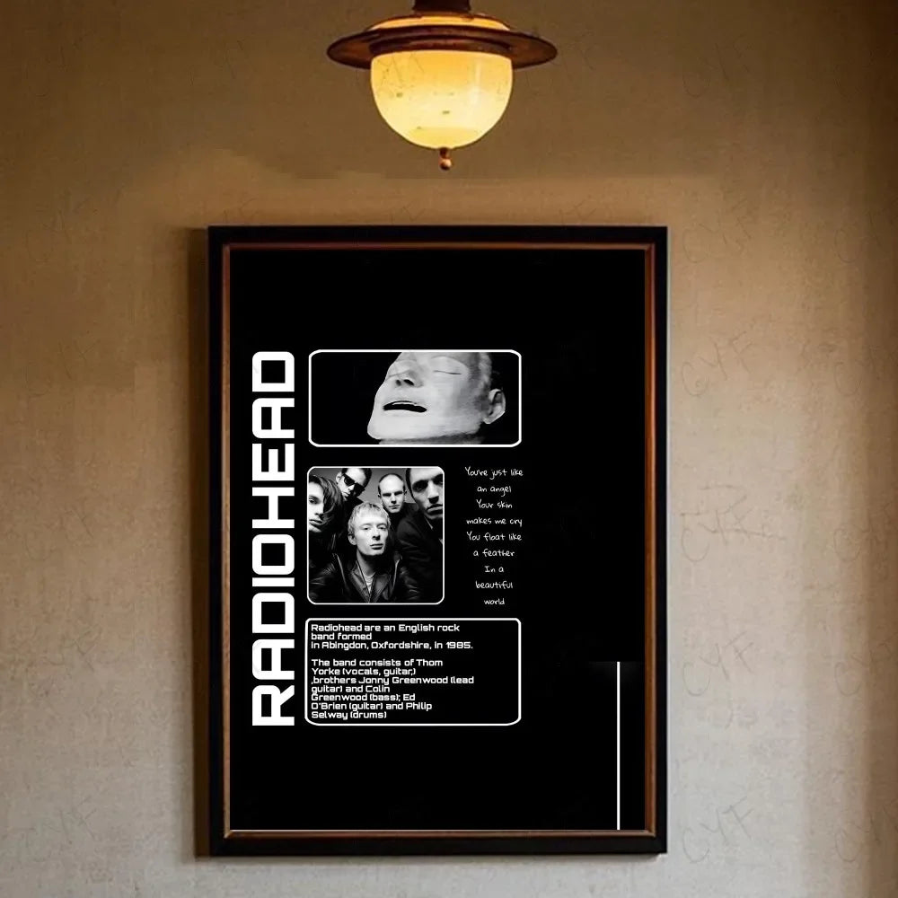 Radiohead Vintage Minimalist Canvas Wall Art Poster | Unframed