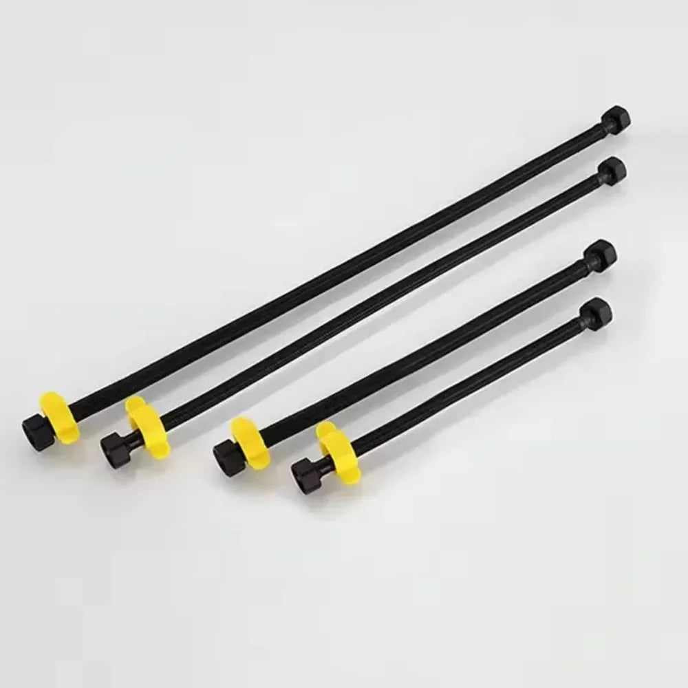 Black Pipe Water Supply Hose Faucet Water Heater Water Pipe Heater Pipe Toilet Connection Water Inlet Pipe 30-80cm Fittings Peaceful Pleasures Health and Wellness