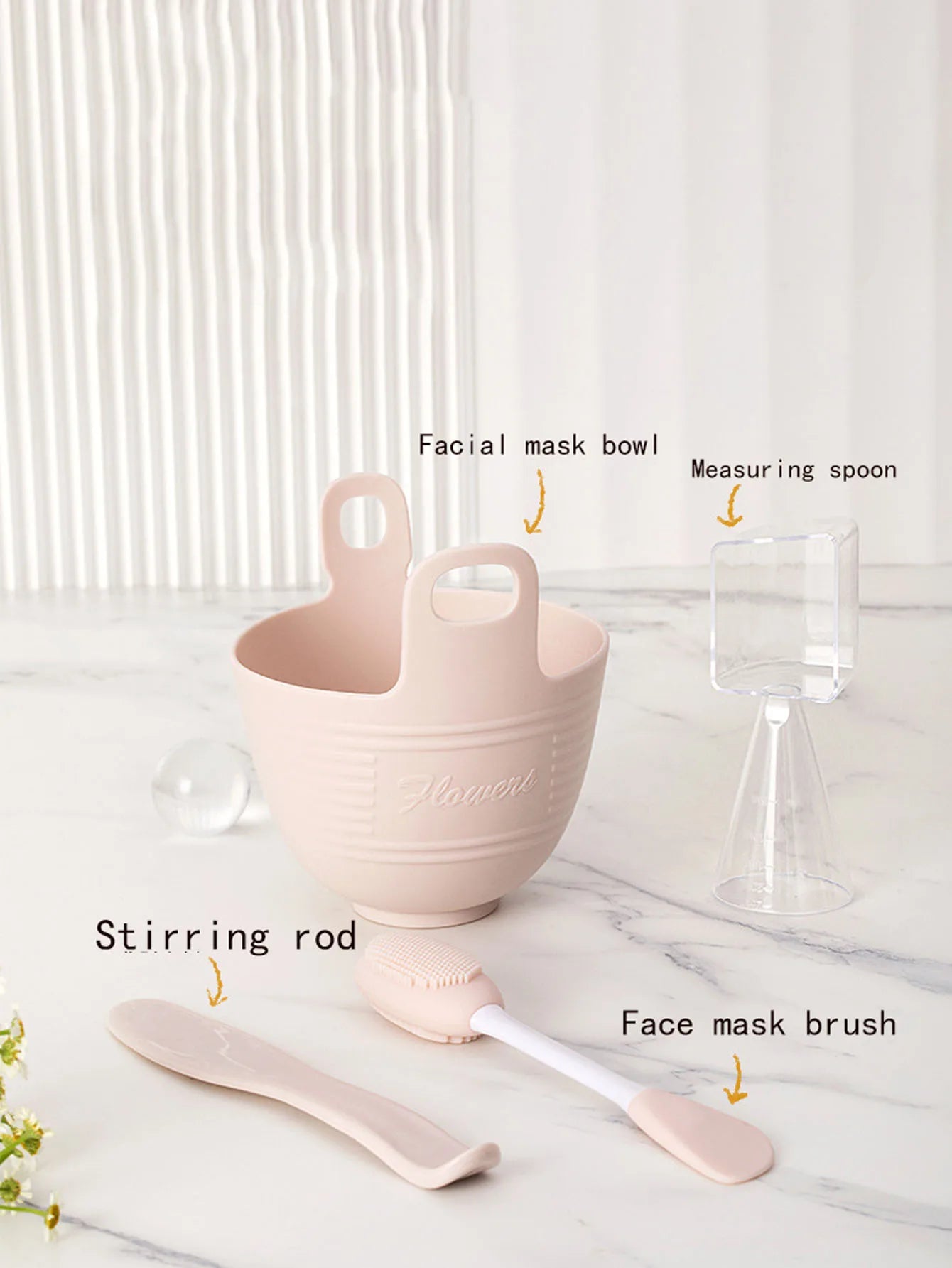 Silicon Mask Bowl Mixing Bowl Set DIY Homemade Face Mask with Double-Ended Massage Brush Peaceful Pleasures Health and Wellness
