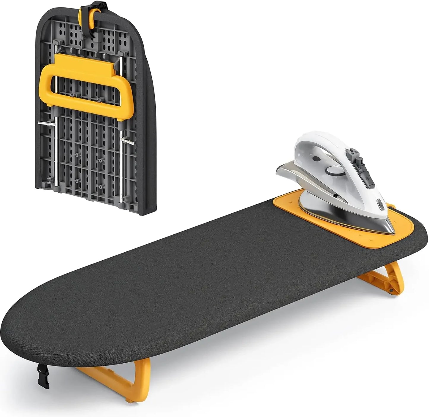 Compact Foldable Ironing Board with Heat-Resistant Mat, Portable for Travel & Dorm, 12x32 Black Peaceful Pleasures Health and Wellness United States
