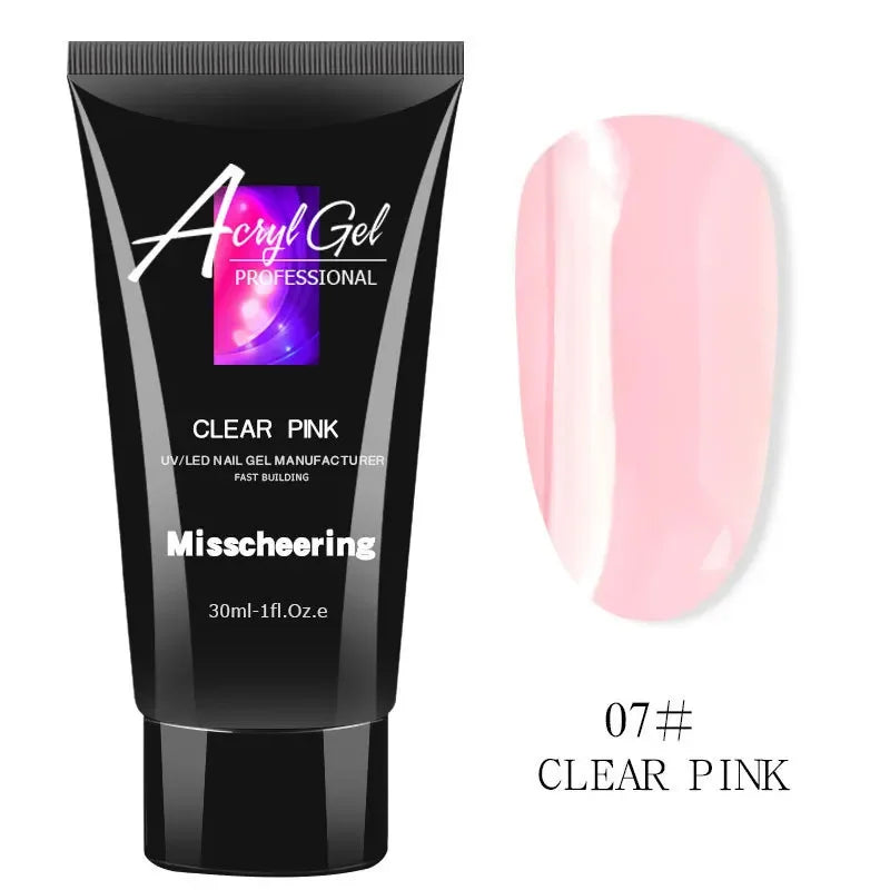 30ml Nail Extension Gel Nail Build Poly Nail Acrylic Gel UV LED Quick Extension of Crystal Model Painless Crystal Glue Peaceful Pleasures Health and Wellness 07