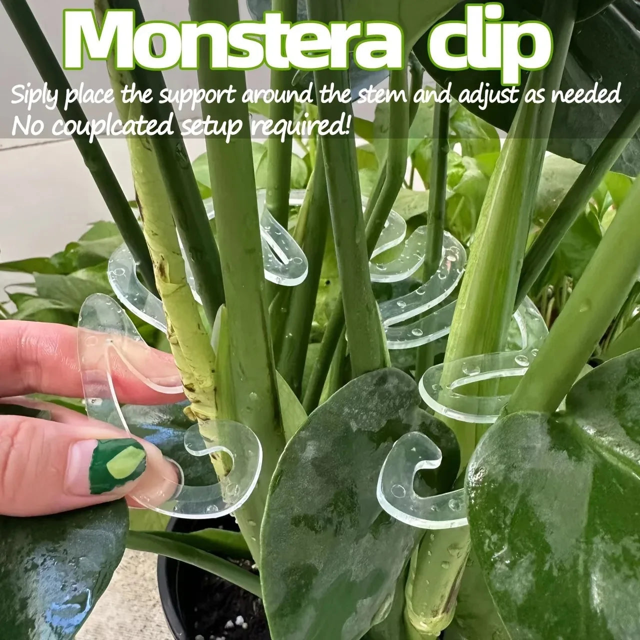 Monstera Leaf Plant Support Stakes – Decorative Garden Pole