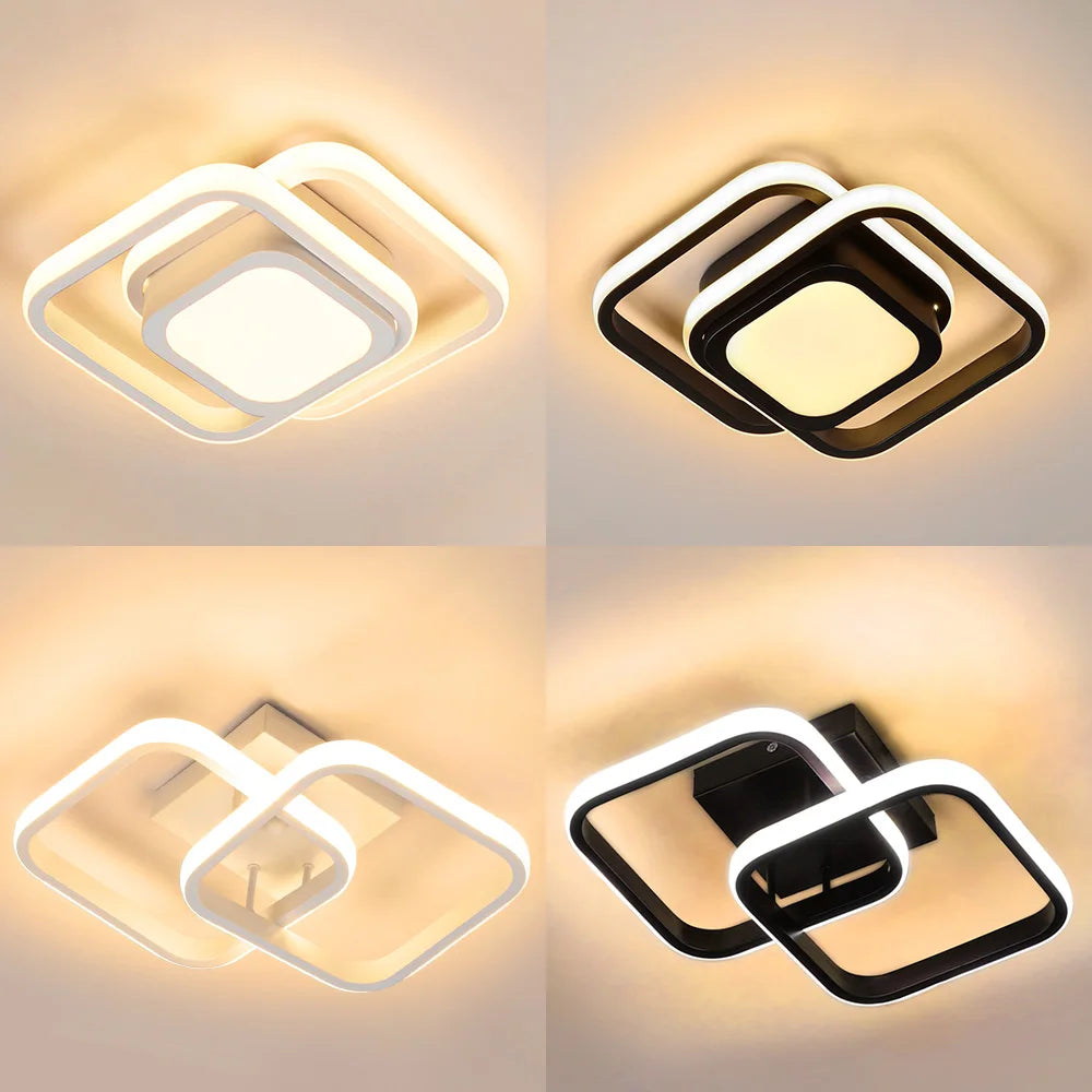 RUNTOIN 2-Ring LED Ceiling Light | Modern Minimalist Lamp