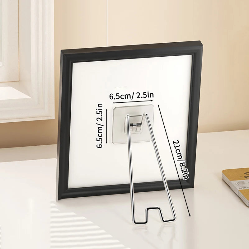 No-Drill Metal Photo Frame Stand – Desktop Display Holder