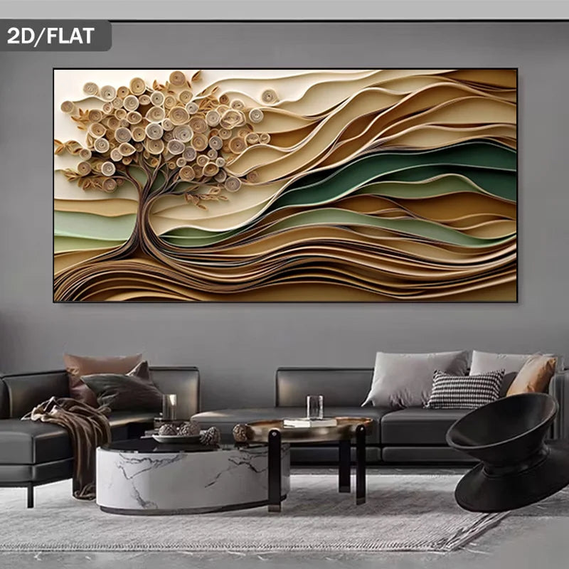 2D Flat, Frameless Canvas Artwork Abstract Art Wall Poster Printing, for Enhancing Indoor Spaces Such As Bedrooms, Living Rooms Peaceful Pleasures Health and Wellness