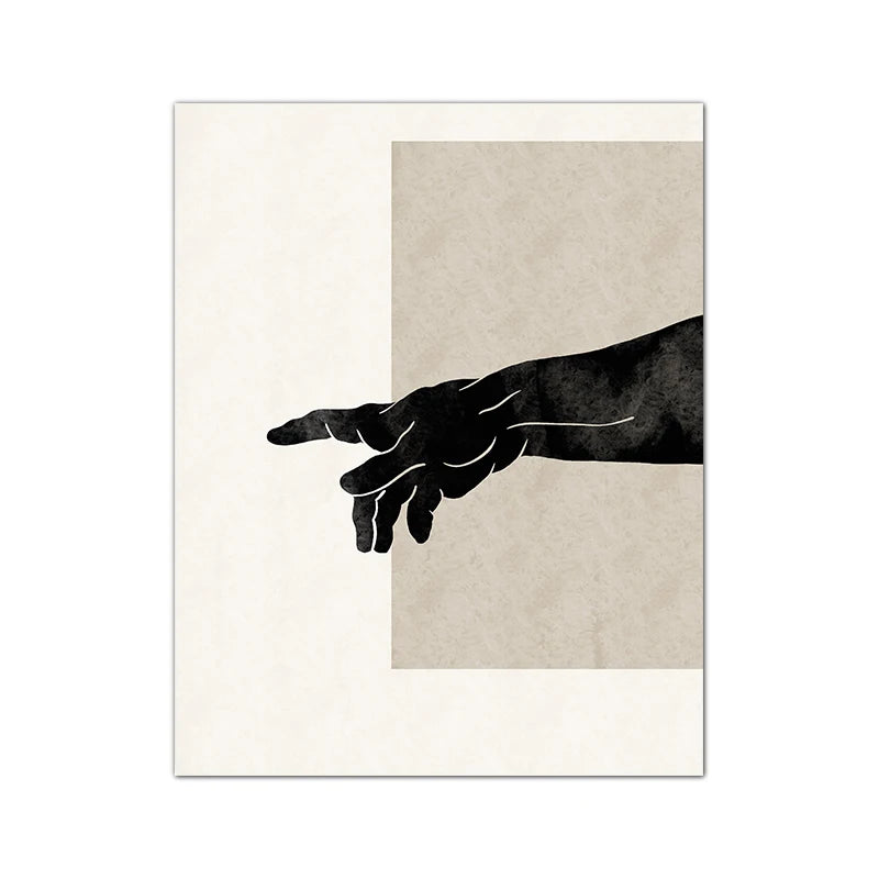 Michelangelo Creation of Adam Canvas Wall Art | Boho Neutral