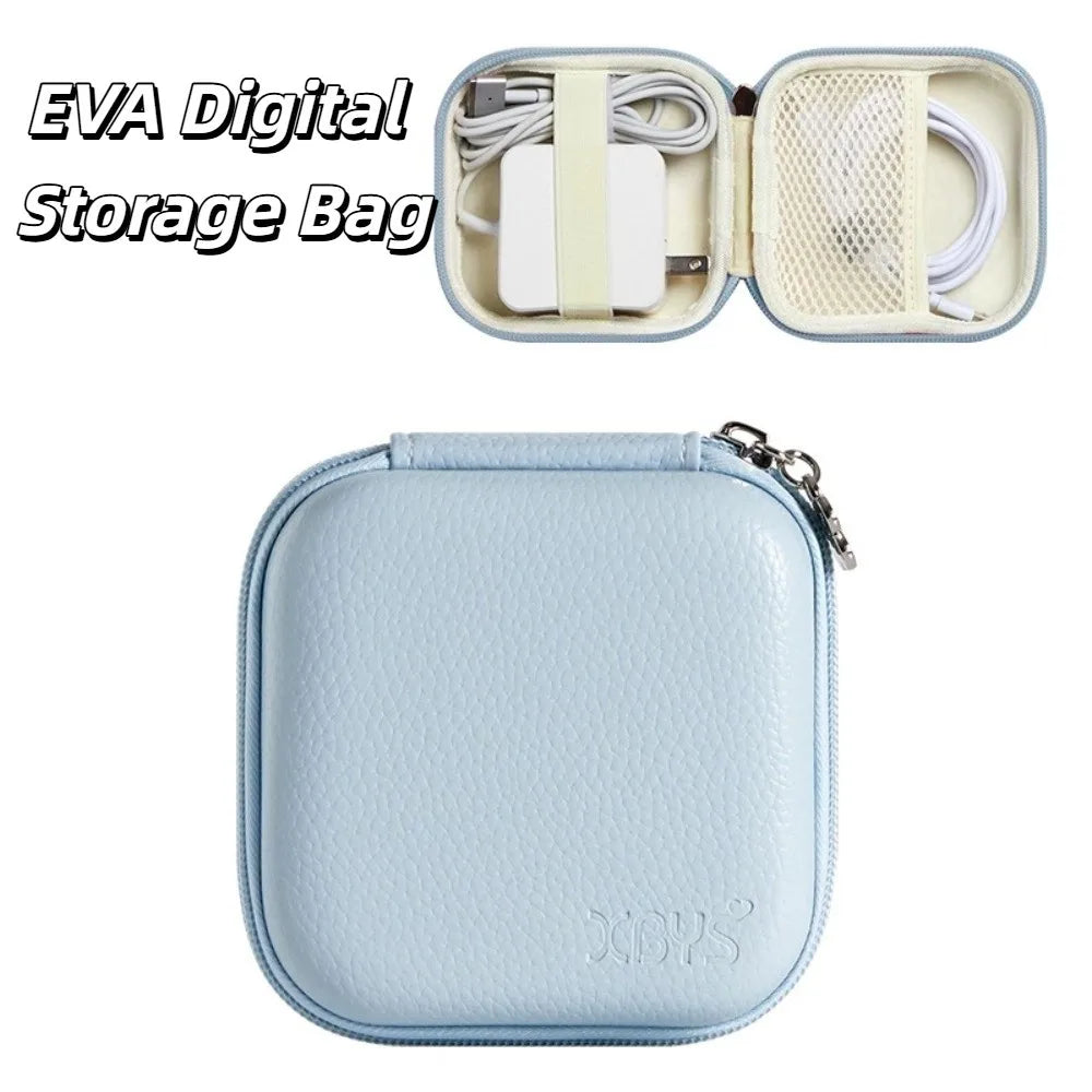Portable EVA Digital Storage Bag Shockproof Protective Charger Storage Bag Prevent Scratches Wear-resistant Peaceful Pleasures Health and Wellness