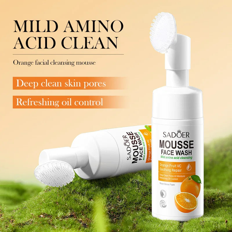 SAODER Fruit Foam Facial Cleanser – Korean Moisturizing Face Wash Foaming Facial Cleanser Peaceful Pleasures Health and Wellness
