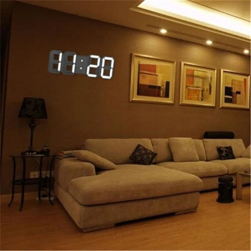 LED Digital Wall Clock – Alarm, Temp & Date | Modern Decor LED Wall Clock Peaceful Pleasures Health and Wellness
