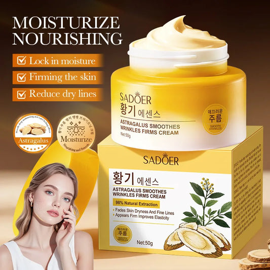 Astragalus Cream Brightening Moisturizing Improving Roughness Tenderness Repair Cream Deep Hydration Anti-Aging Facial Skin Care Peaceful Pleasures Health and Wellness
