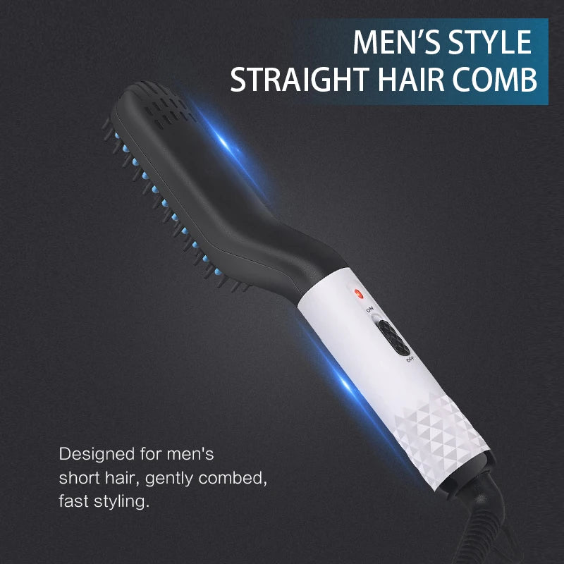 Beard Straightener Comb Manufacturer Multi-Purpose Beard Hair Comb PTC Heater Mini Comb OEM Straightener Brush Peaceful Pleasures Health and Wellness