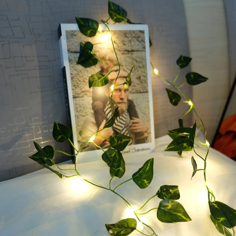 Artificial Ivy Vine Garland with LED String Lights | Home & Wedding