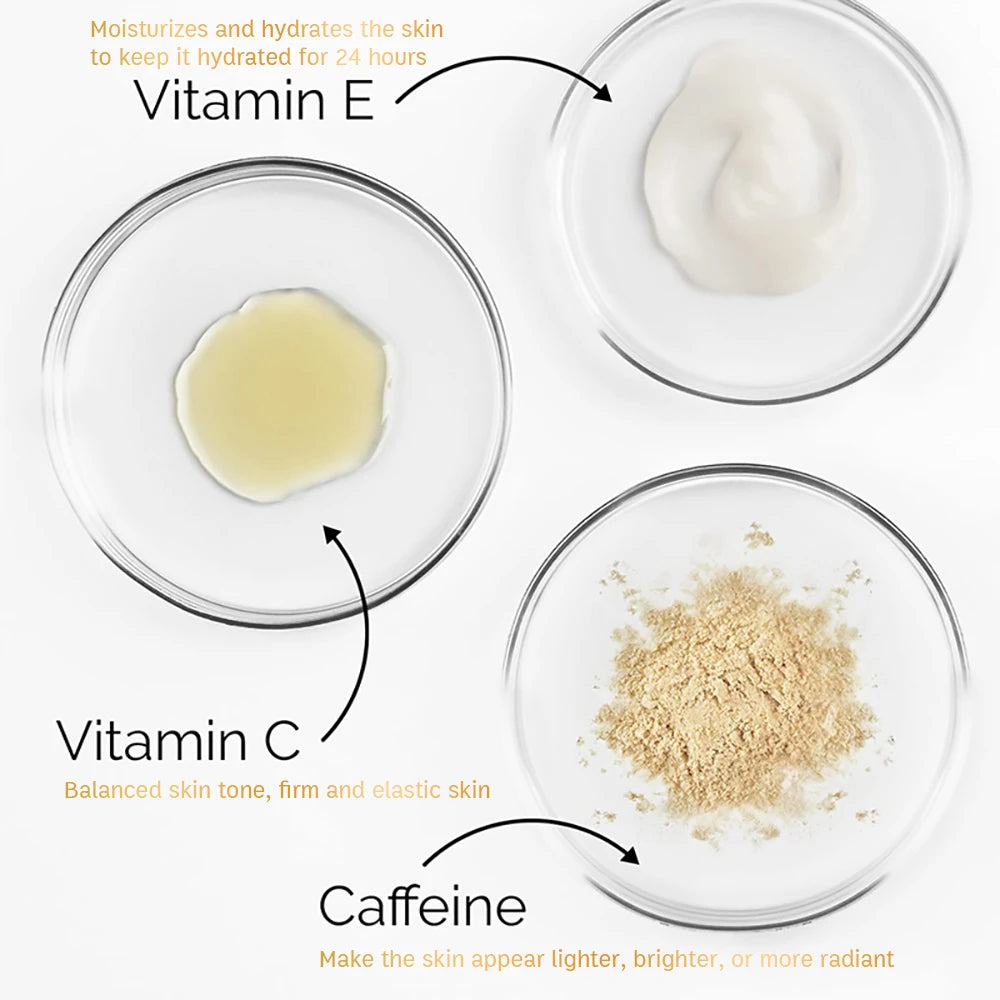 SUYARUN Anti-Aging Eye Cream Vitamin C&E + Caffeine Retinol - Dark Circles Wrinkles Treatment, Firming & Brightening. Peaceful Pleasures Health and Wellness