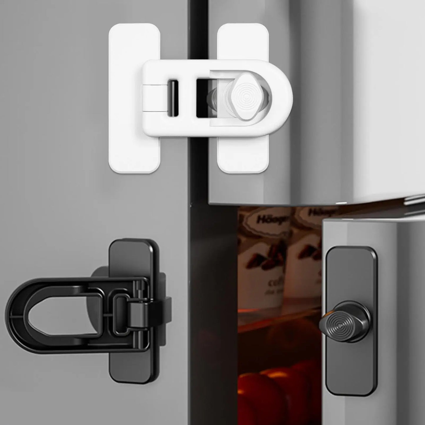 Keyless Adhesive Fridge & Cabinet Lock for Child Safety