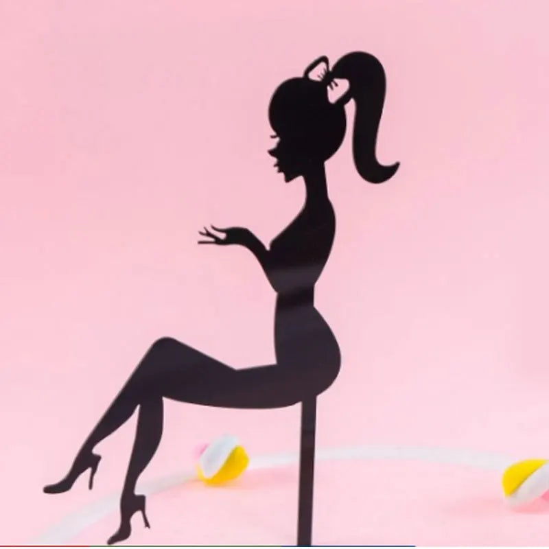 High Heels Lady Girl Acrylic Cake Topper Durable High Heels Lady Decor For Home Party Cake Decor Peaceful Pleasures Health and Wellness