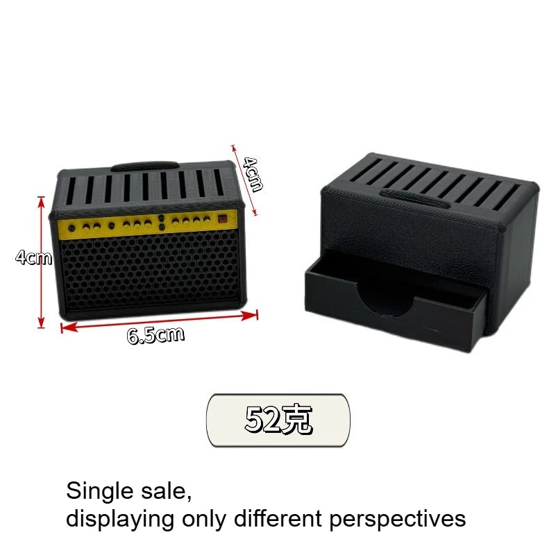 Guitar Pick Holder 3D Printed Large-capacity Portable Amp Shape Slots