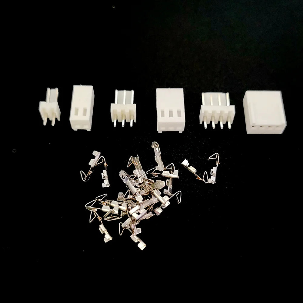 KF2510 Kits 50 Sets Kit 2p 3pin 4 Pin Pitch Electrical Connector with Box Male Female 2.54mm Wire Connector Terminal Peaceful Pleasures Health and Wellness