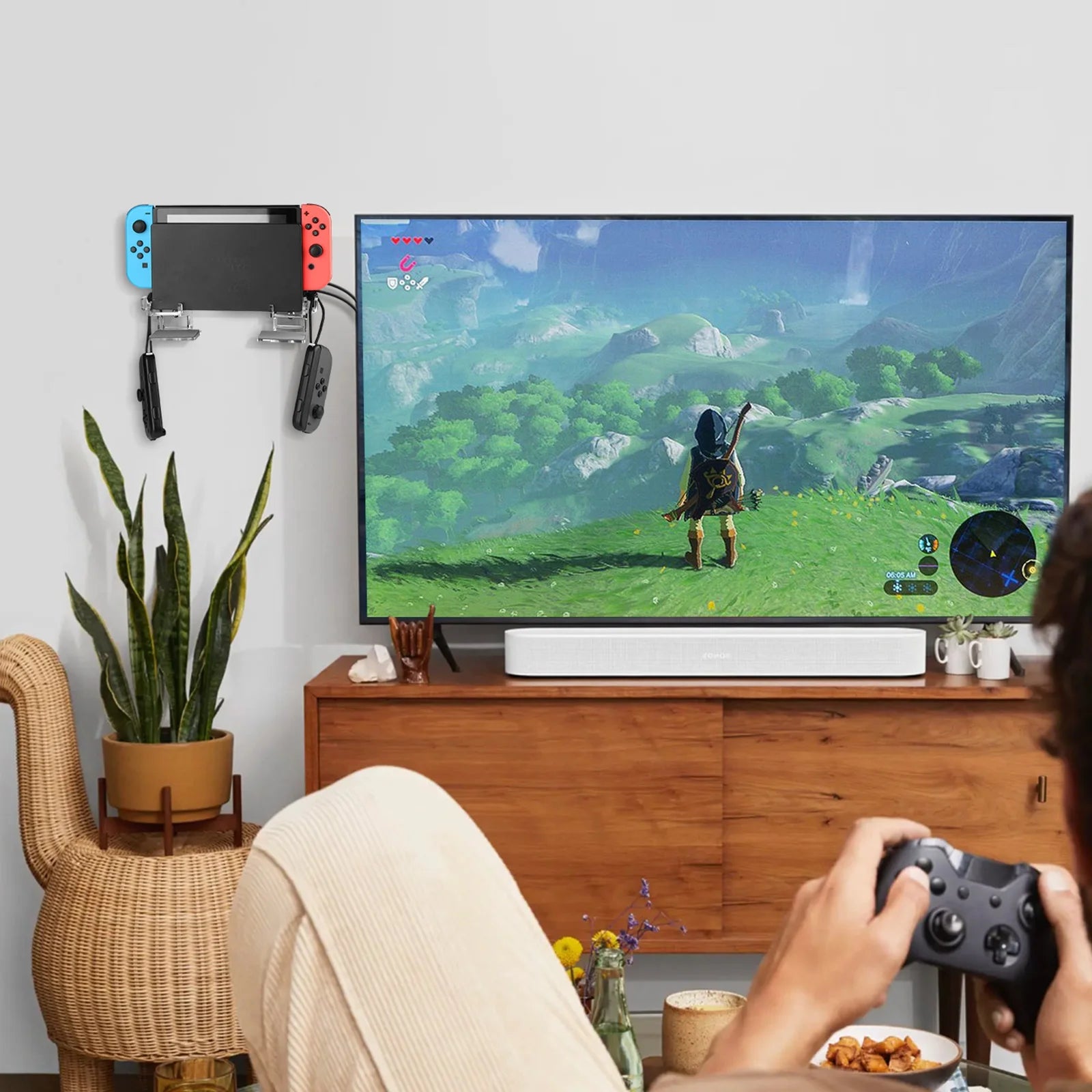 A Set Of Mounting Brackets For Switch 1/2 Console Wall Mount Bracket Console Storage Bracket With Screws Easy To Install Peaceful Pleasures Health and Wellness