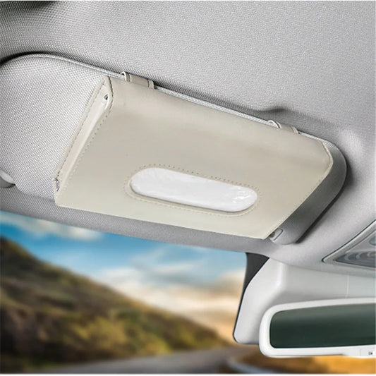 Paper Box Beige Sun Shield Paper Towel Wrapped Car Carrying PU For Auto Interior Supplies Peaceful Pleasures Health and Wellness