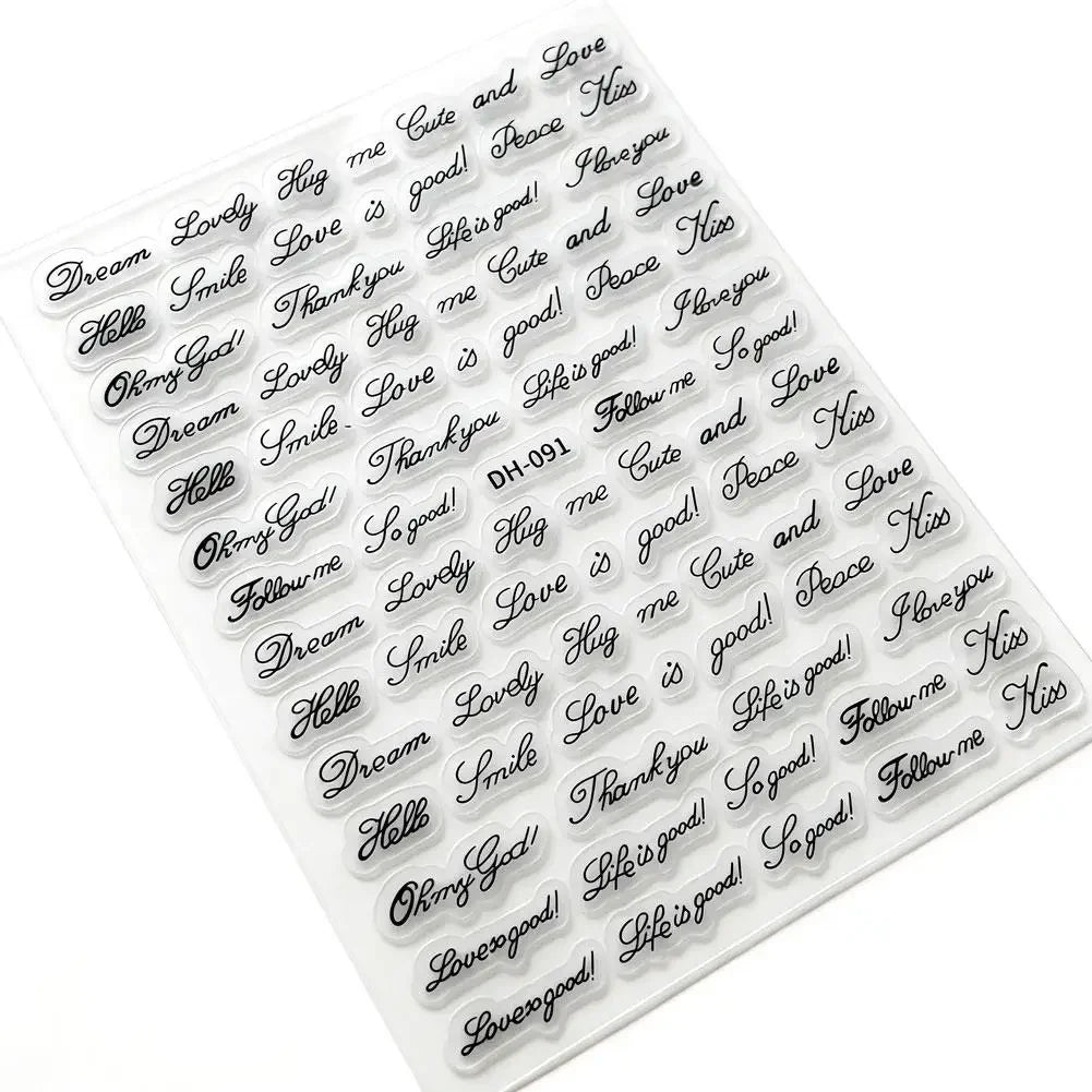 3D English Words Nail Art Stickers – DIY Nail Decals Peaceful Pleasures Health and Wellness B