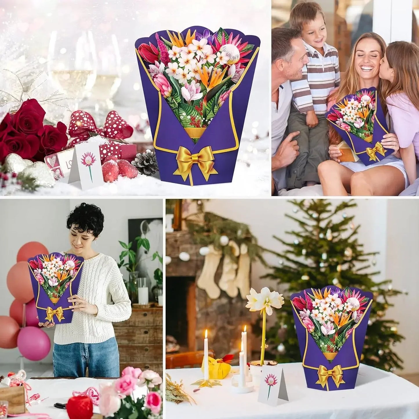3D Pop-Up Paper Flower Bouquet Card | Valentine's Mother's Day