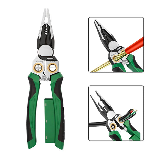 8-in-1 Wire Stripper with Voltage Tester & Needle-Nose Pliers Multitool Wire Stripper Oasis Select
