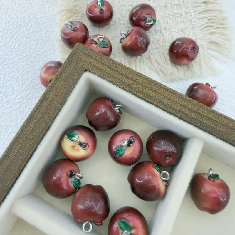 5-Pack 3D Resin Fruit Charms for DIY Jewelry Bracelets