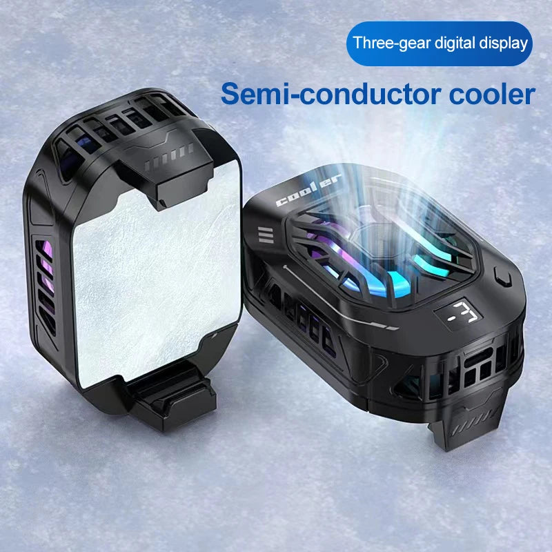 Smartphone cooler for phone cooling fan for mobile phone cooler phone gaming cell cooling plate phone cooler for games Portable Peaceful Pleasures Health and Wellness Black display