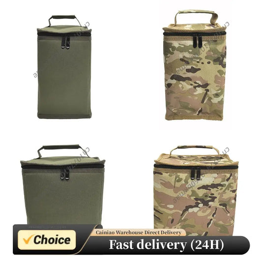 600D Oxford Fabric Can Storage Box with Handle and Zipper Butane Fuel Tank Cover for Outdoor Camping Cooking Travel Picnic Peaceful Pleasures Health and Wellness