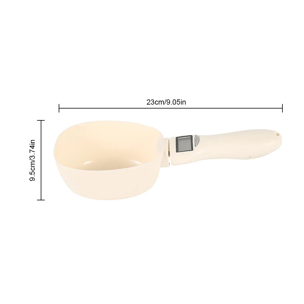 Electronic Measuring Tool Dog and Cat Feeding Bowl Measuring Spoon Pet Food Scale Digital Display Weighing Spoon Weight Volumn Peaceful Pleasures Health and Wellness