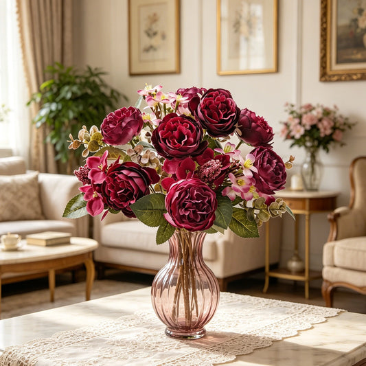 Silk Peony Artificial Flowers – Wedding & Home Decor
