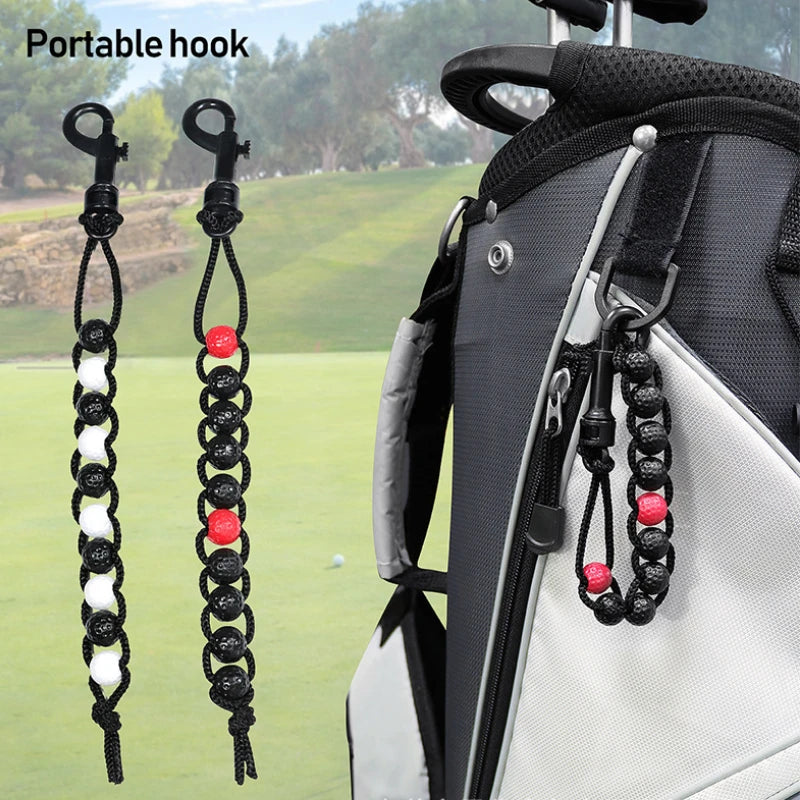 Golf Score Counter Golf Stroke Score Counter Plastic Golf Ball Beads Putt Counter Training Accessories Aids Easy To Use Peaceful Pleasures Health and Wellness