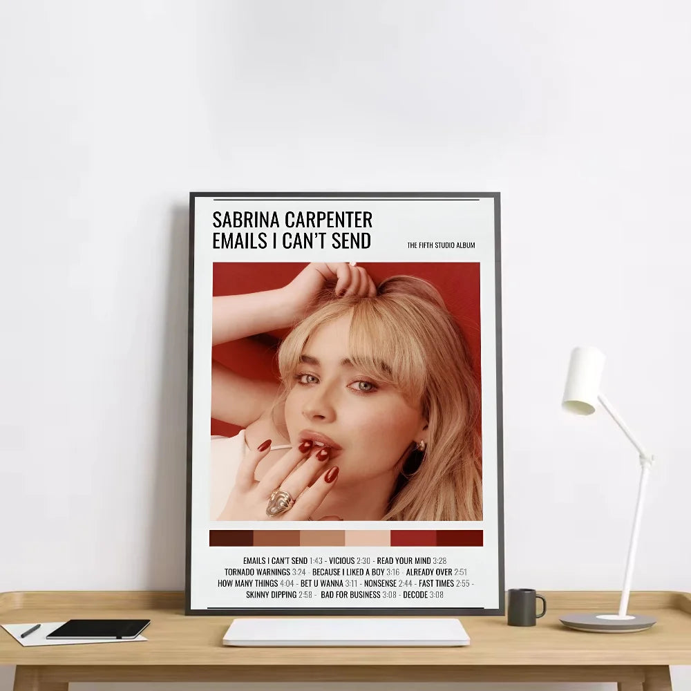 Sabrina Carpenter Portrait Poster – HD Waterproof Wall Art Decor Wall Art Poster Peaceful Pleasures Health and Wellness