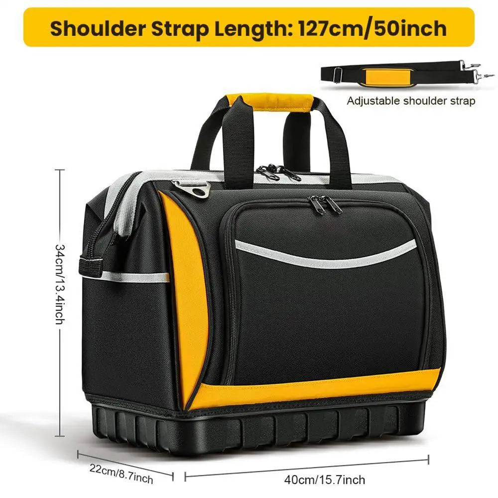 Oxford Fabric Tool Tote Bag | Electrician Organizer Caddy Tool Tote Bag Peaceful Pleasures Health and Wellness China Mainland Black