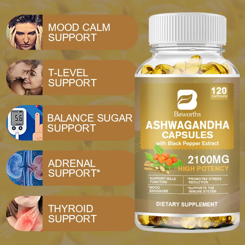 Ashwagandha Root Extract Capsules – Sleep & Stress Support Peaceful Pleasures Health and Wellness