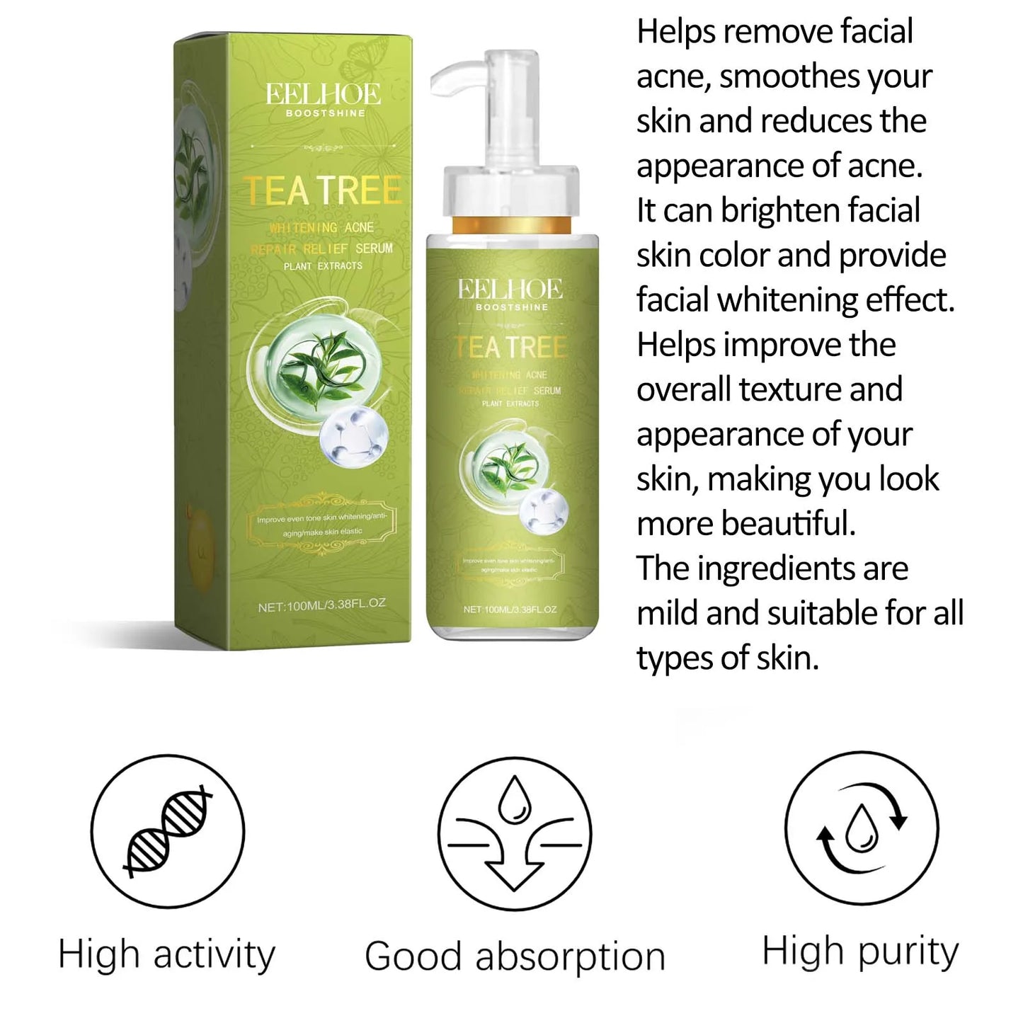 Tea Tree Anti-Acne Serum – Pore Shrinking & Brightening