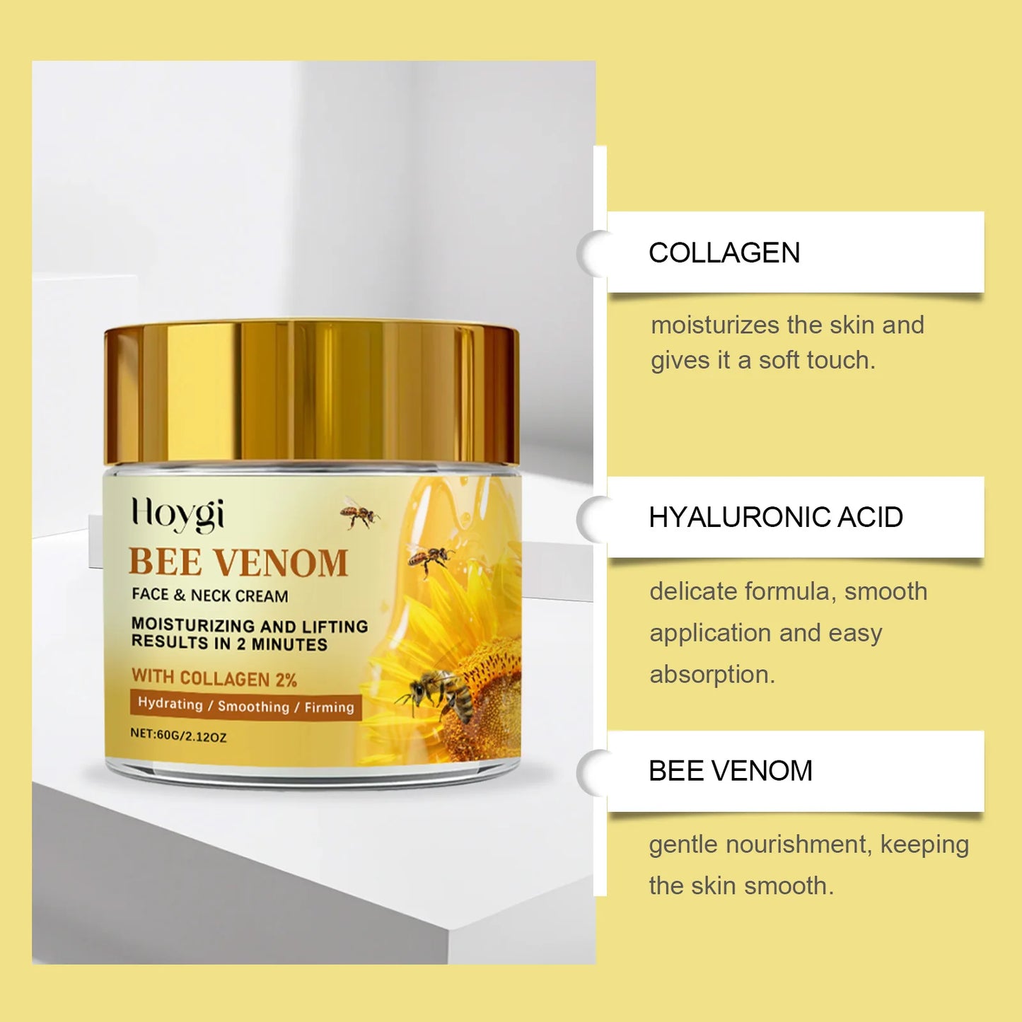 Bee Venom Firming Face & Neck Cream – Anti-Aging Moisturizer